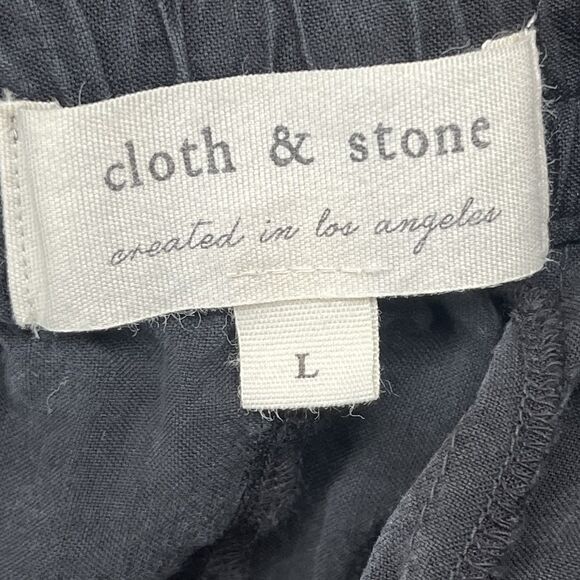 Lg Cloth Stone Cargo Crop Jogger Pants Black Stonewashed Tencel Lyocell Grunge‎ - Picture 6 of 7